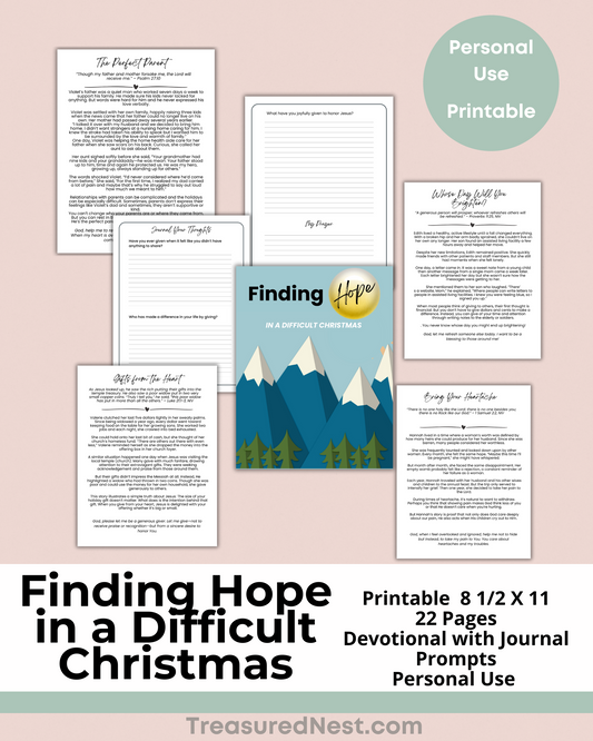 A Finding Hope in a Difficult Christmas Devotional With Journal Prompts