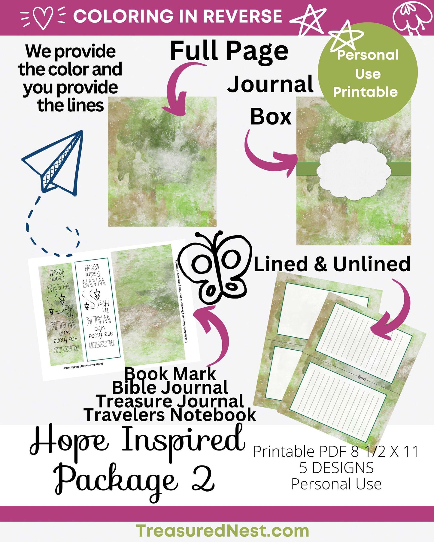 COLOR IN REVERSE - HOPE INSPIRED Package #2