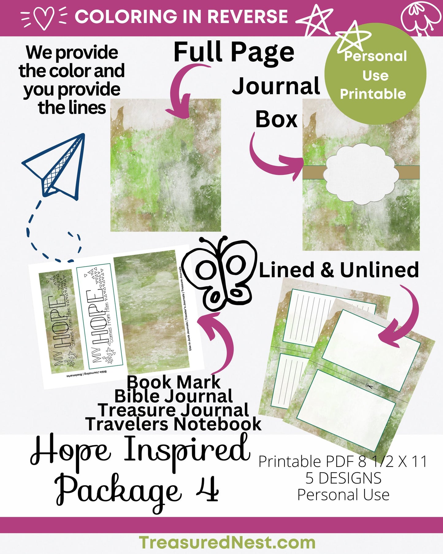 COLOR IN REVERSE - HOPE INSPIRED Package #4