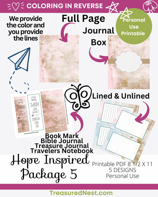 COLOR IN REVERSE - HOPE INSPIRED Package #5