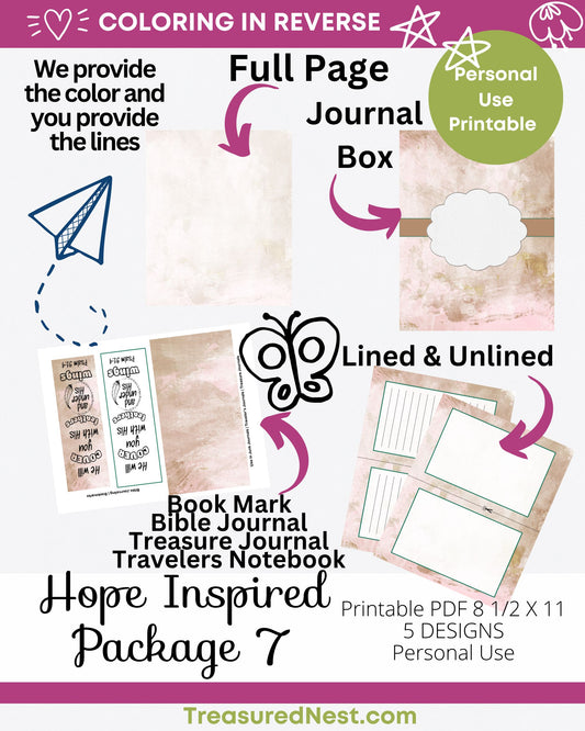 COLOR IN REVERSE - HOPE INSPIRED Package #7