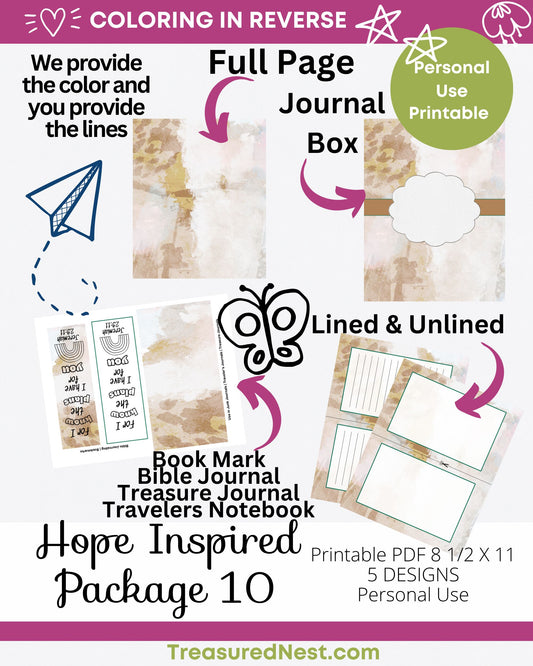 COLOR IN REVERSE - HOPE INSPIRED Package #10