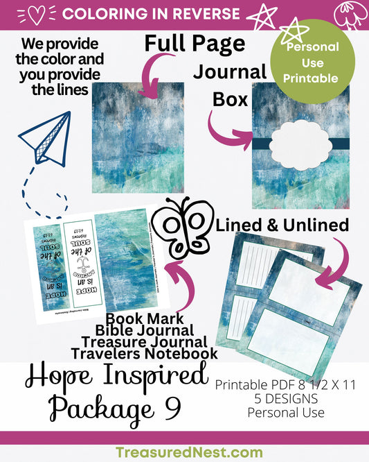 COLOR IN REVERSE - HOPE INSPIRED Package #9