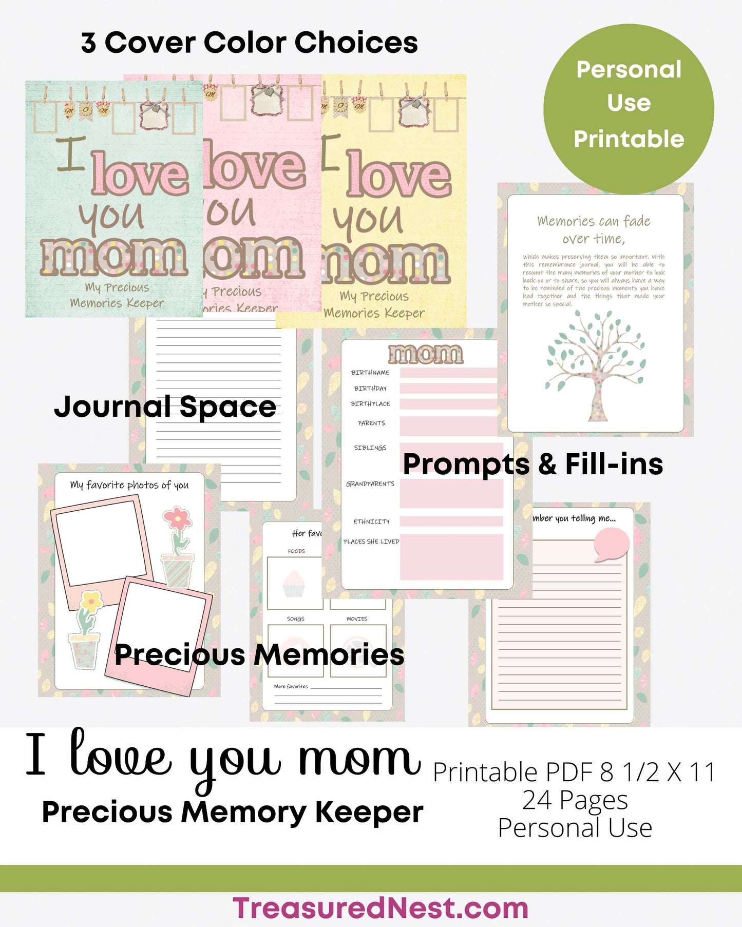 I Love You Mom - a Precious Memory Keeper