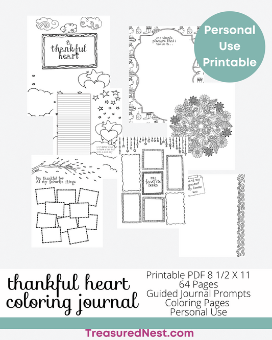 A Thankful Heart Coloring Journal